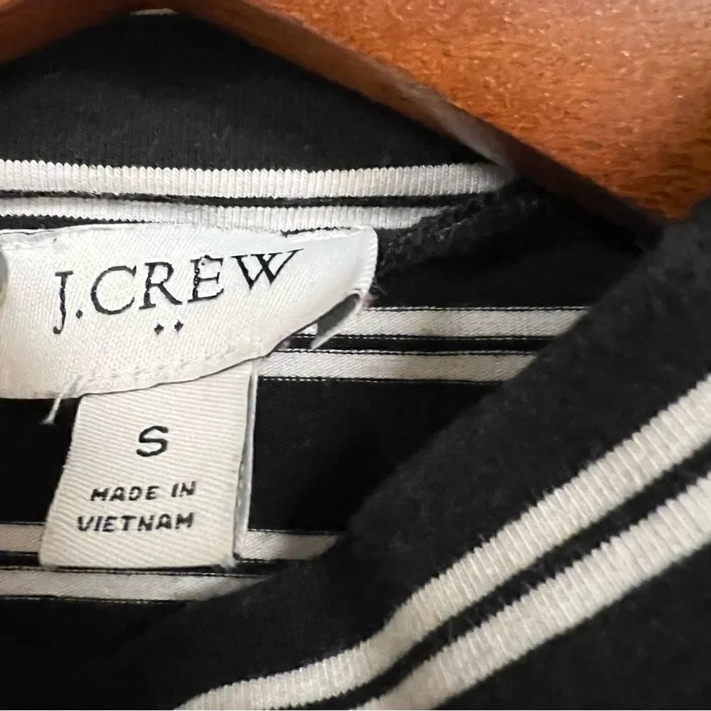 J Crew black and white striped bodysuit. Sz S
